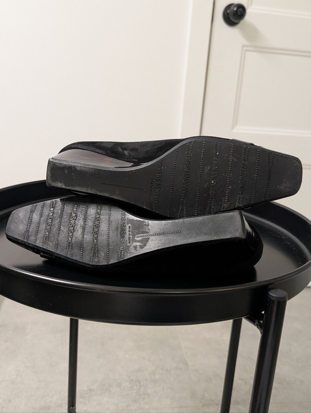 Stuart Weitzman Vintage Tortoise Cap Toe Wedge Pumps Suede 6.5 Made in Spain - Picture 7 of 8
